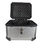 Baül universal moto 45L plata - maleta portacascs quadrada per a 1 casc