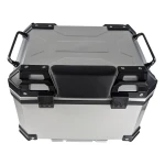 Baül universal moto 45L plata - maleta portacascs quadrada per a 1 casc