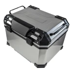 Baül universal moto 45L plata - maleta portacascs quadrada per a 1 casc