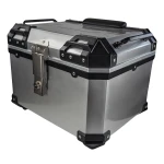 Baül universal moto 45L plata - maleta portacascs quadrada per a 1 casc