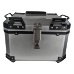 Baül universal moto 45L plata - maleta portacascs quadrada per a 1 casc
