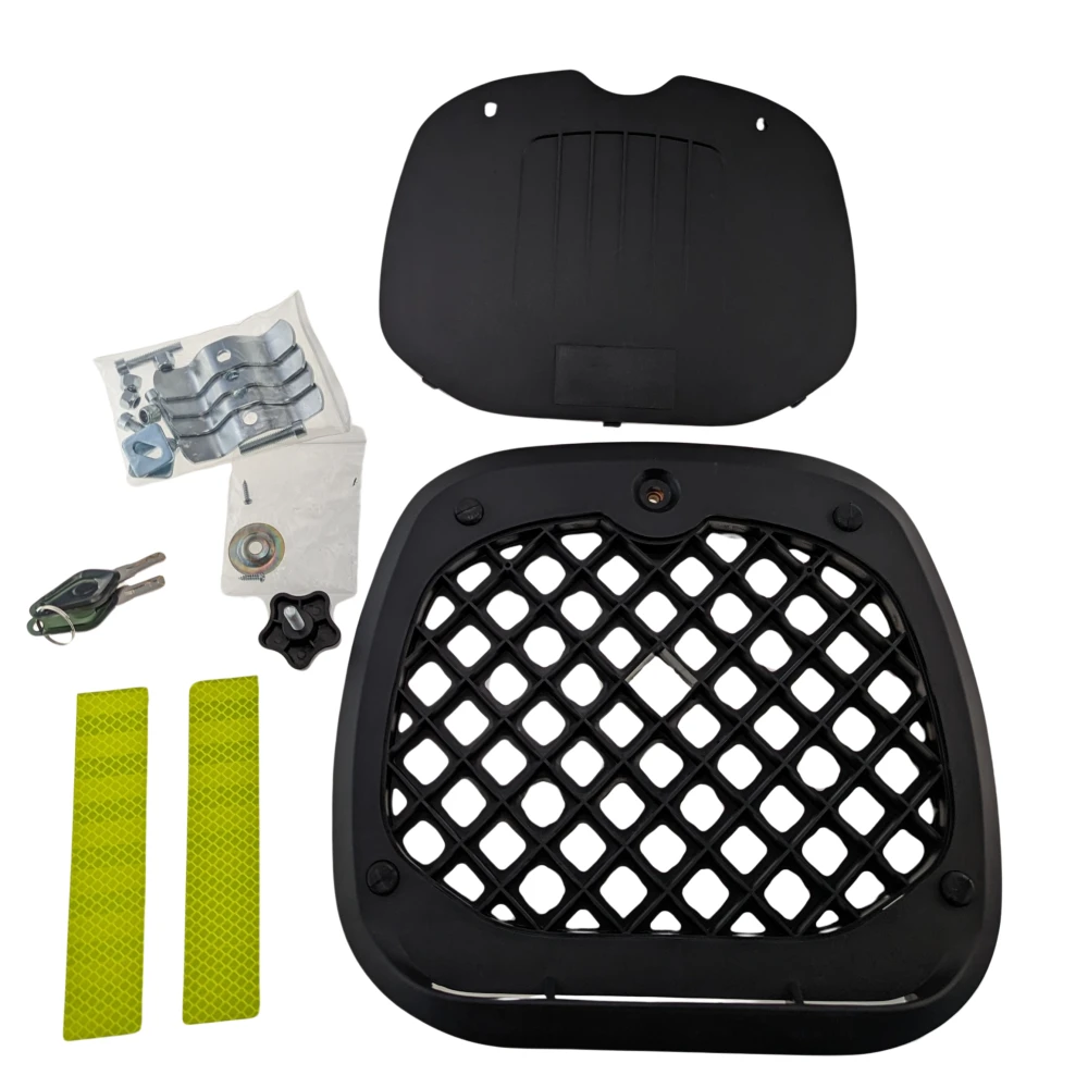 Baül universal moto 45L plata - maleta portacascs quadrada per a 1 casc