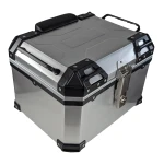 Baül universal moto 45L plata - maleta portacascs quadrada per a 1 casc