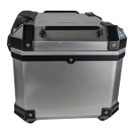 Baül universal moto 45L plata - maleta portacascs quadrada per a 1 casc