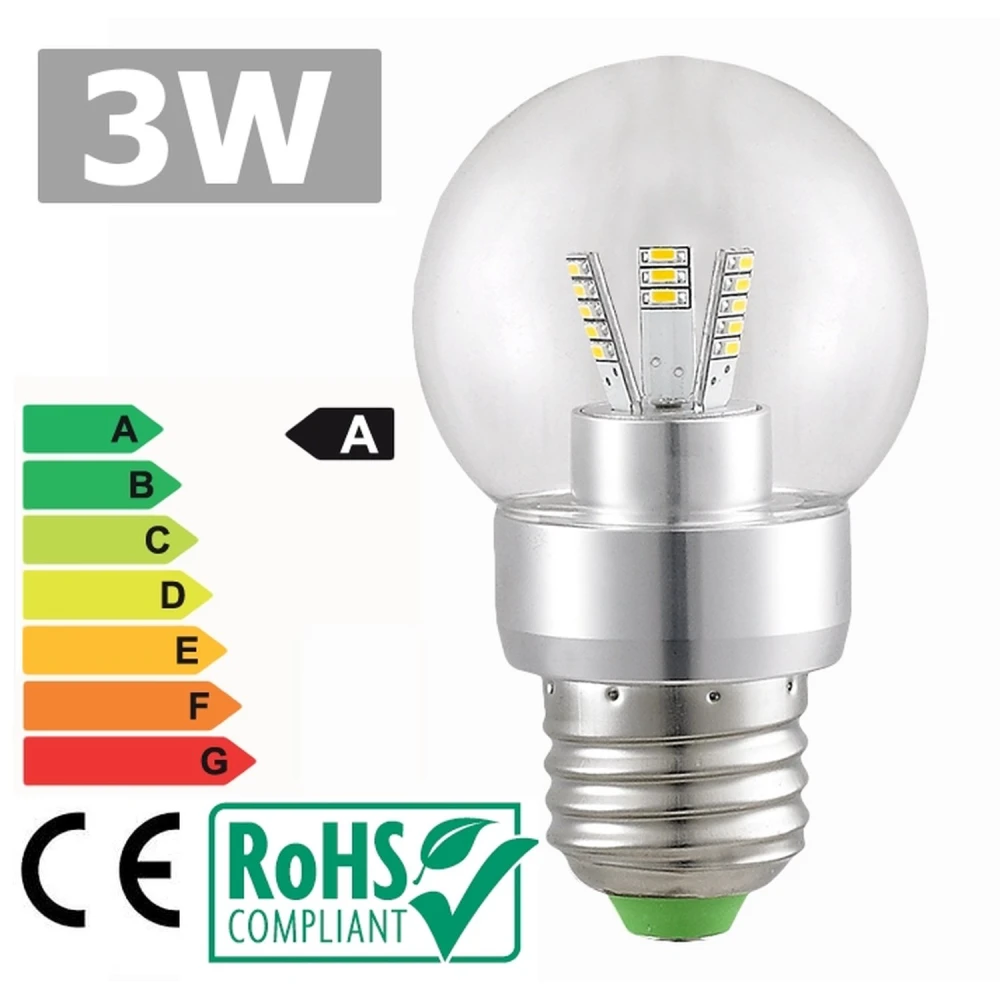 Bombeta LED E27 3W 6500K 360º llum blanca brillant i baix consum
