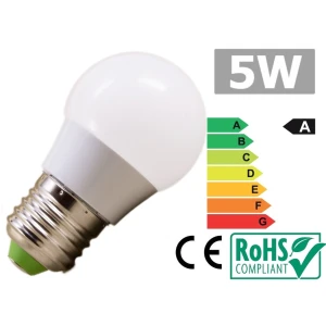 Bombeta LED E27 5W 3300K llum càlida d’alta eficiència energètica