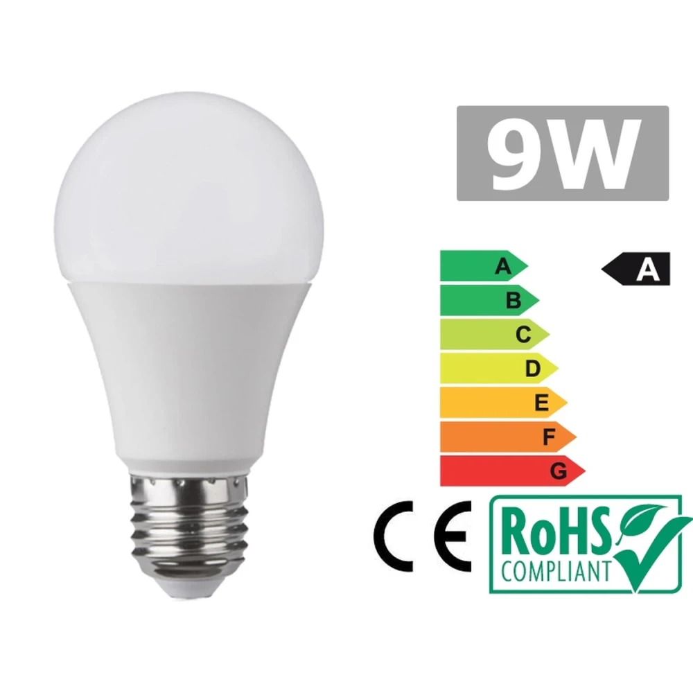 Bombeta LED E27 9W 6500K llum brillant d’alta eficiència YourLed