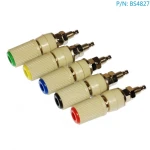 Pack de 2 terminales 4mm hembra rojo y negro BS4827 para paneles y equipos de medición