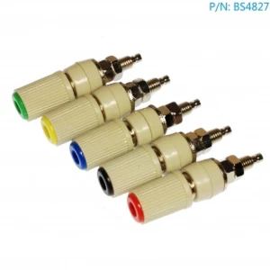 BS4827 Pack 2 Terminals 4mm Femella Vermell-Negre Amass per a Panell