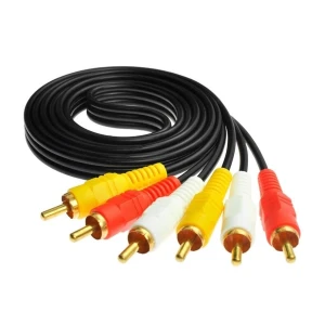 Cable 3 RCA a 3 RCA mascle a mascle per a extensió d’àudio i vídeo compost