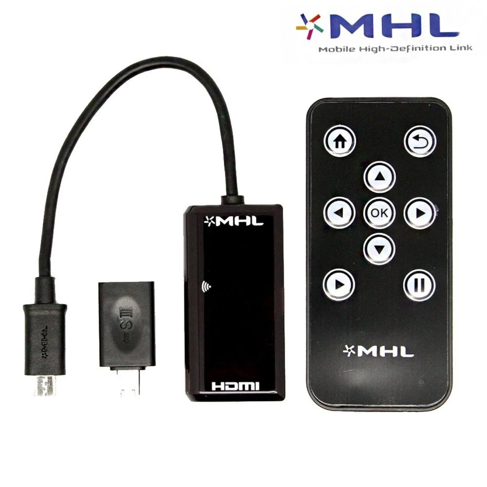 Cable adaptador MHL a HDMI amb comandament per a Galaxy S2, S3, S4, S5, Note 2 i HTC One