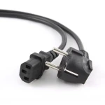 Cable d'alimentació PC 5 metres amb connectors Schuko a IEC angular per a oficina i casa