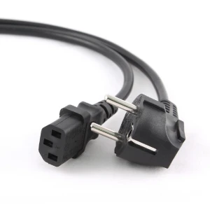 Cable d'alimentació PC 5 metres amb connectors Schuko a IEC angular per a oficina i casa