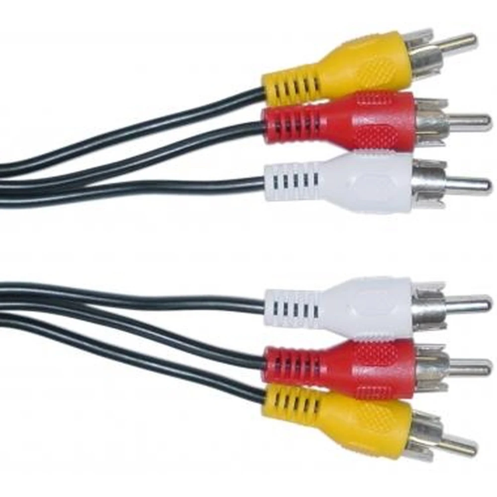 Cable d'àudio i vídeo 3 RCA 1.2 metres per a connexió d'àudio i vídeo