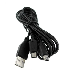 Cable carregador USB dual per a NDSLITE, NDSI, DSI XL i 3DS compatible