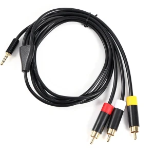 Cable connector 3,5 mm a sortida AV àudio i vídeo compatible amb videocàmeres i DVD