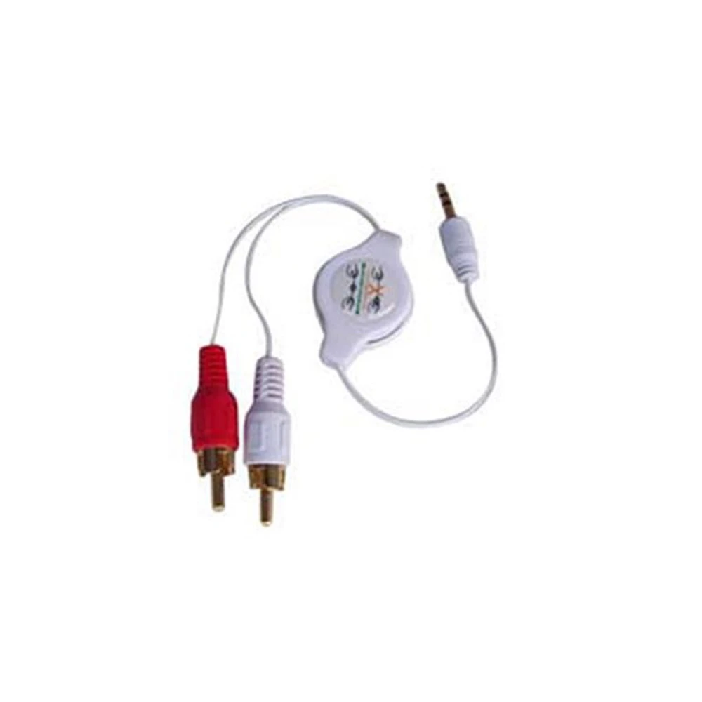 Cable de connexió estèreo per a iPod iPhone 3G MP3 retràctil