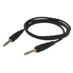 Cable de prova banana mascle a mascle 4mm 1m negre de silicona 14AWG