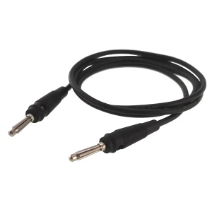 Cable de prova banana mascle a mascle 4mm 1m negre de silicona 14AWG