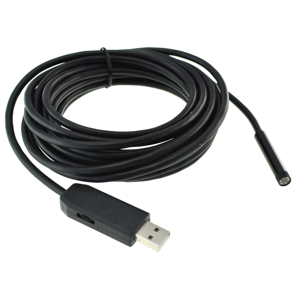 Cable flexible del endoscopio USB para inspección detallada