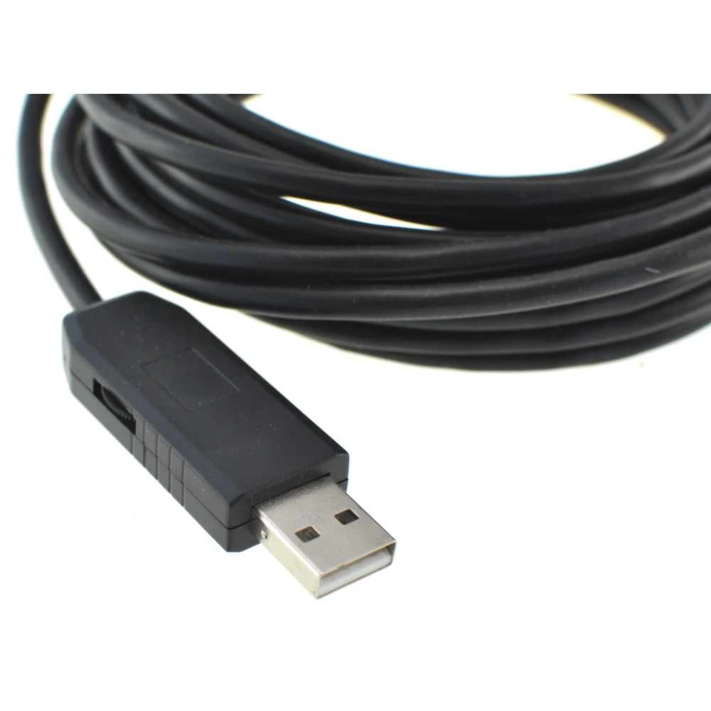Vista del cabezal de cámara resistente al agua del endoscopio USB