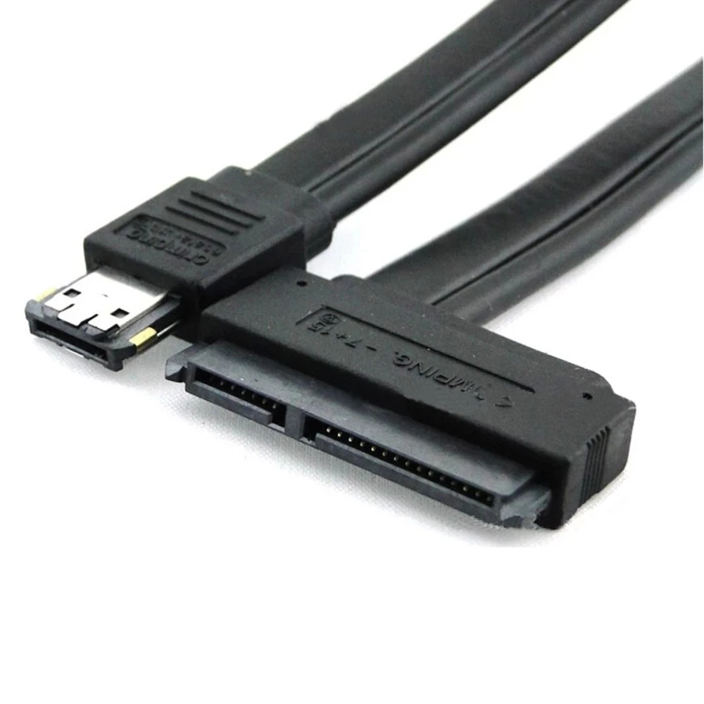 Cable eSATA a SATA 22 pin amb connector combo eSATA+USB de 22 pins
