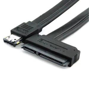 satkit Cable eSATA a SATA 22 pin amb connector combo eSATA+USB de 22 pins
