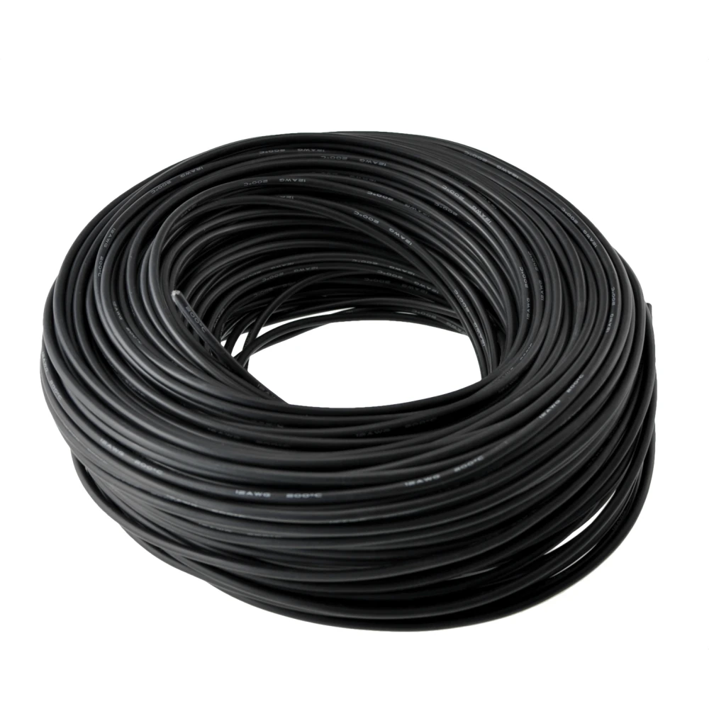 Cable flexible de silicona 12AWG resistent fins a 200º i 600V per a ús professional