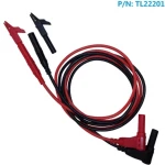 Cable banana 4mm amb pinça cocodril TL22201 vermell i negre d'Amass