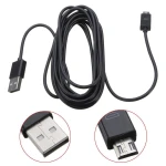 Cable micro USB 3 metres per a comandament PS4 i Xbox One