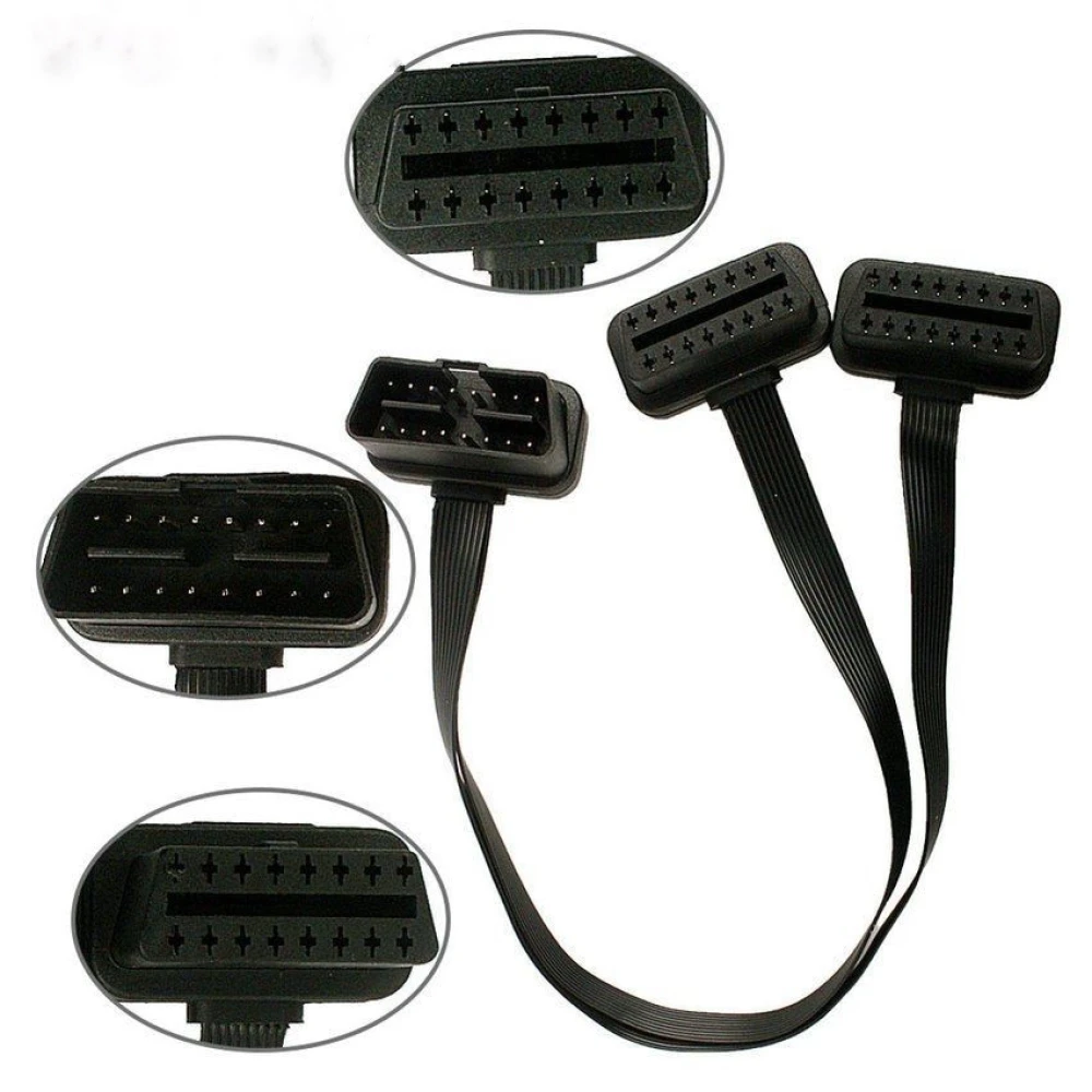 Cable divisor OBD2 adaptador d'extensió de 16 pins per a diagnosi d'automòbil