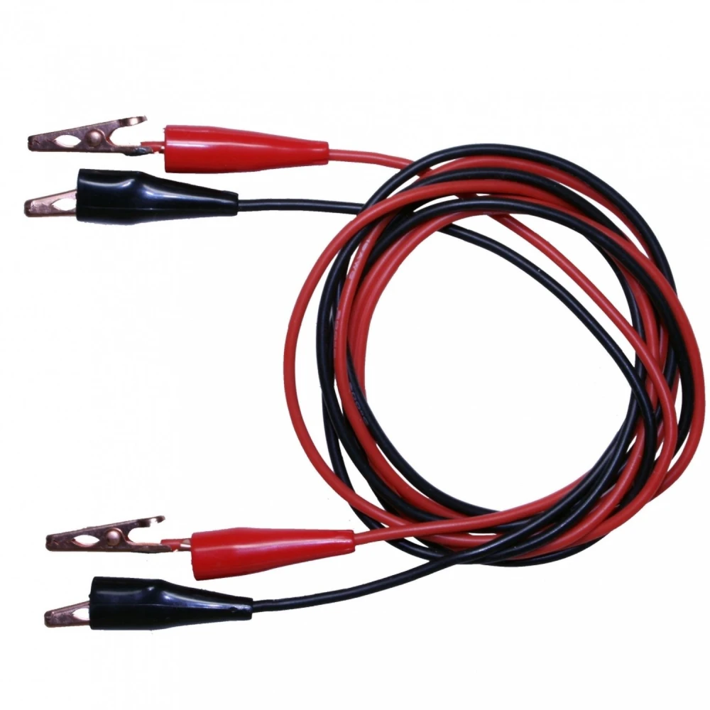 Cable pinces cocodril 1 metre Amass per a mesura electrònica