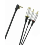 Cable S-Video PSP 2000 Slim amb connectors daurats 24K per a TV