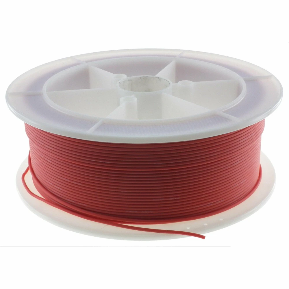 Cable de silicona 22AWG vermell resistent fins a 200º i 600V, flexible i segur