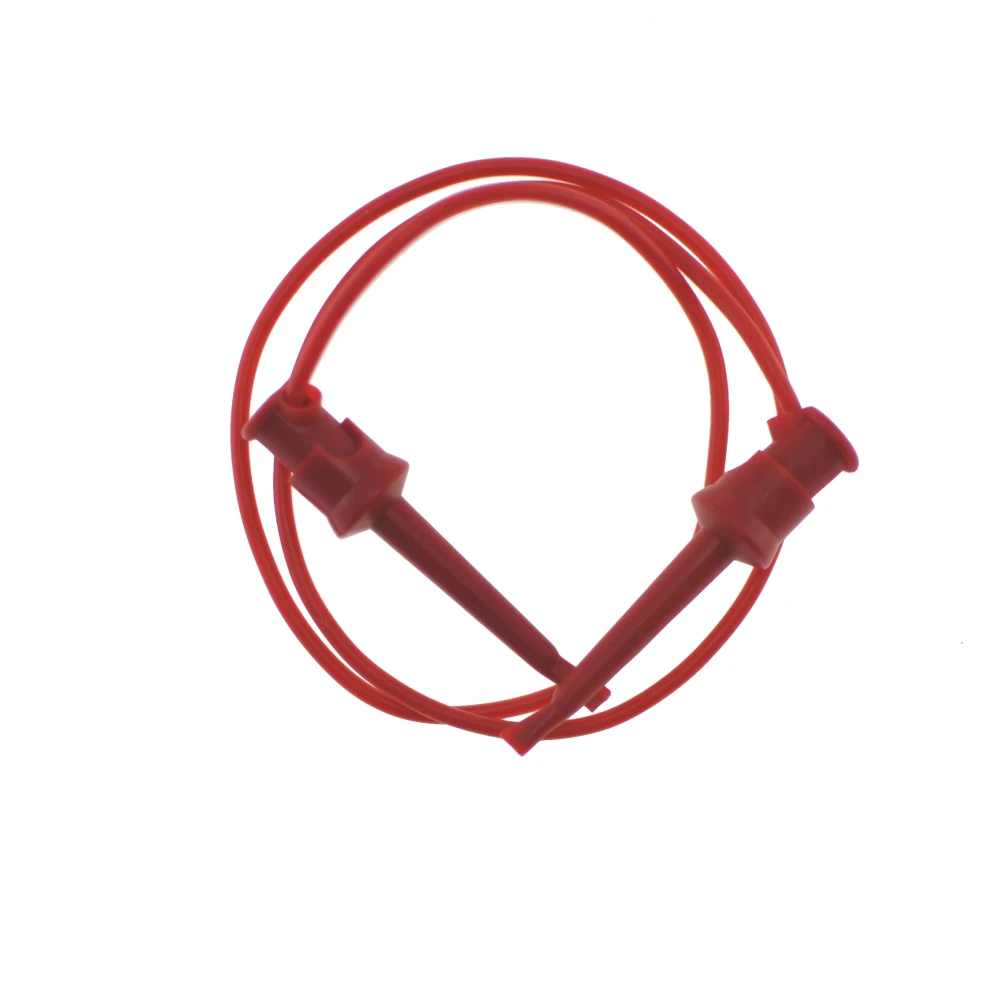Cable test clip 50 cm vermell TL2218 - Cable silicona 20 AWG per a mesura electrònica
