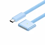Cable USB-C a MagSafe 3 140W per a MacBook Pro i Air - 2 m trenat, Sky Blue