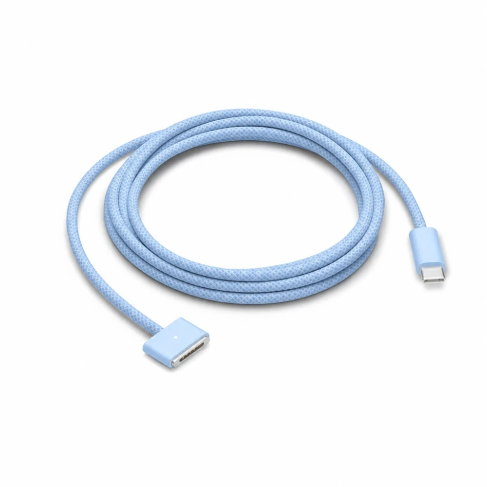 Cable USB-C a MagSafe 3 140W per a MacBook Pro i Air - 2 m trenat, Sky Blue