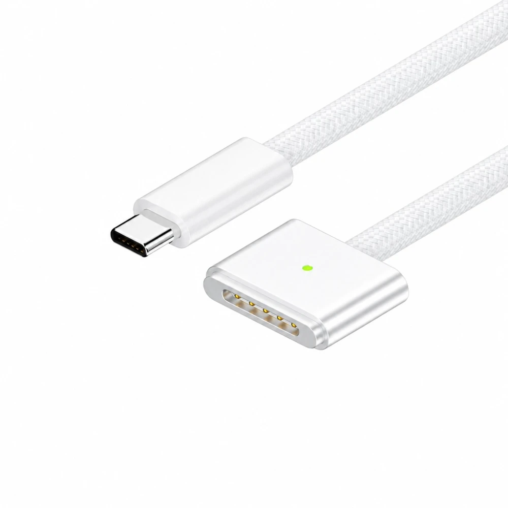 Cable USB-C a MagSafe 3 140W per a MacBook Pro i Air - 2 m trenat, White