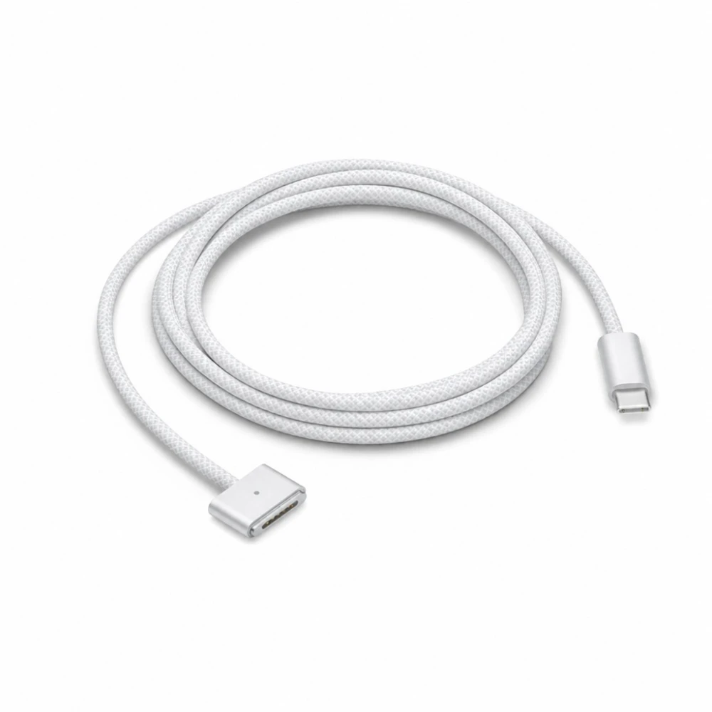 Cable USB-C a MagSafe 3 140W per a MacBook Pro i Air - 2 m trenat, White