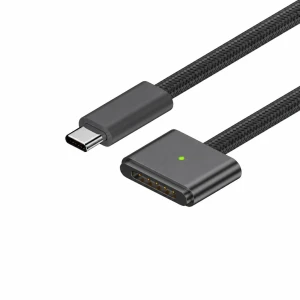 Cable USB-C a MagSafe 3 140W per a MacBook Pro i Air - 2 m trenat, Space Grey