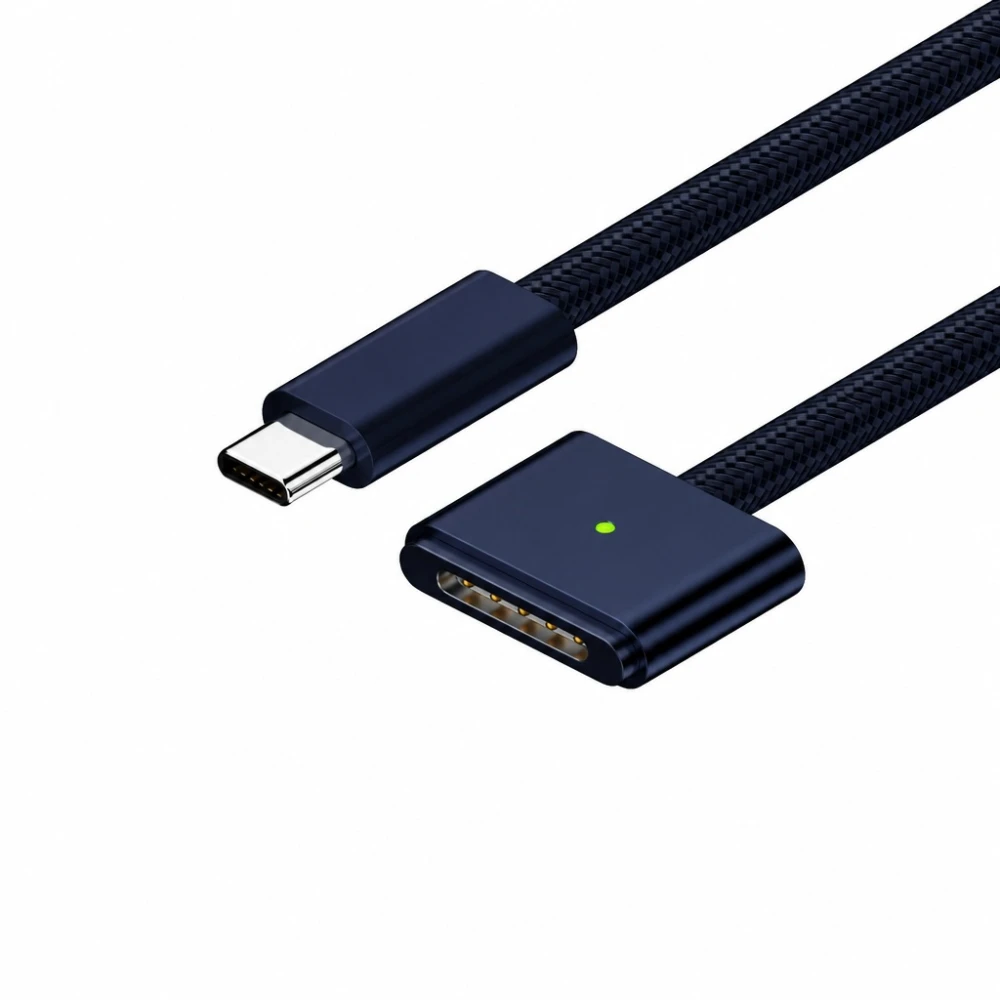 Cable USB-C a MagSafe 3 140W per a MacBook Pro i Air - 2 m trenat, Midnight