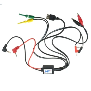 Cables d'alimentació regulable Excel amb USB, pinces cocodril i clips