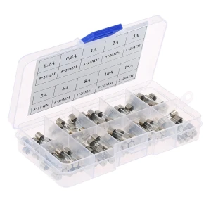 Caixa pack de fusibles 5x20 - 100 fusibles de 10 valors diferents de 0,2A a 15A