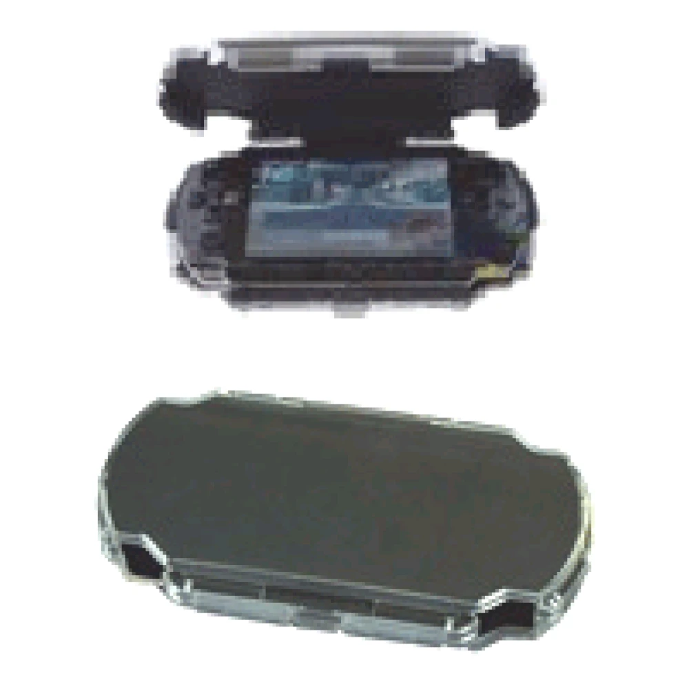 Funda protectora de plàstic per a PSP amb tapa ajustable i suport integrat