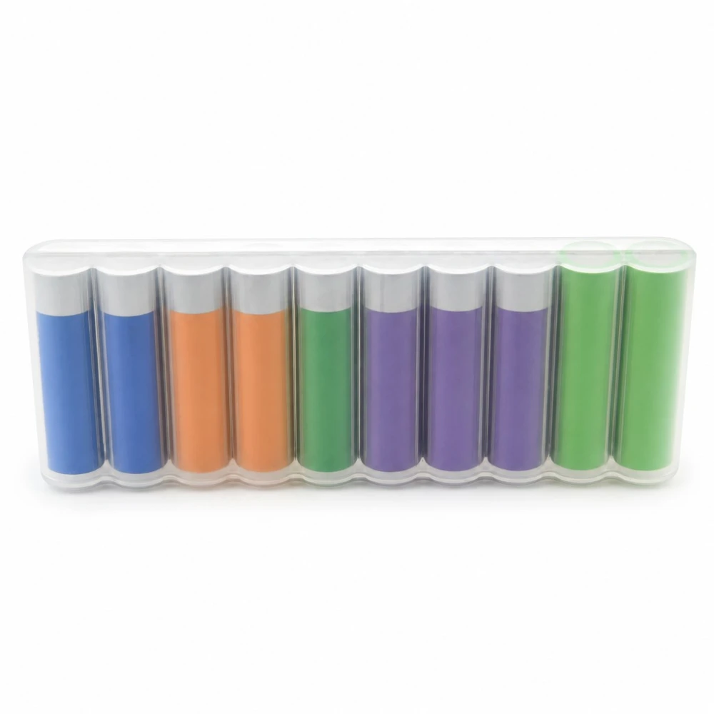 Caixa Suport Portapiles 10× 18650 Plàstic Transparent Gran Capacitat