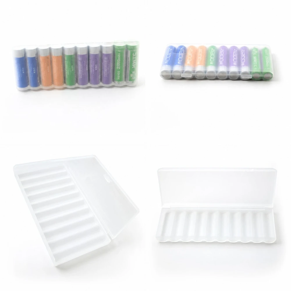 Caixa Suport Portapiles 10× 18650 Plàstic Transparent Gran Capacitat