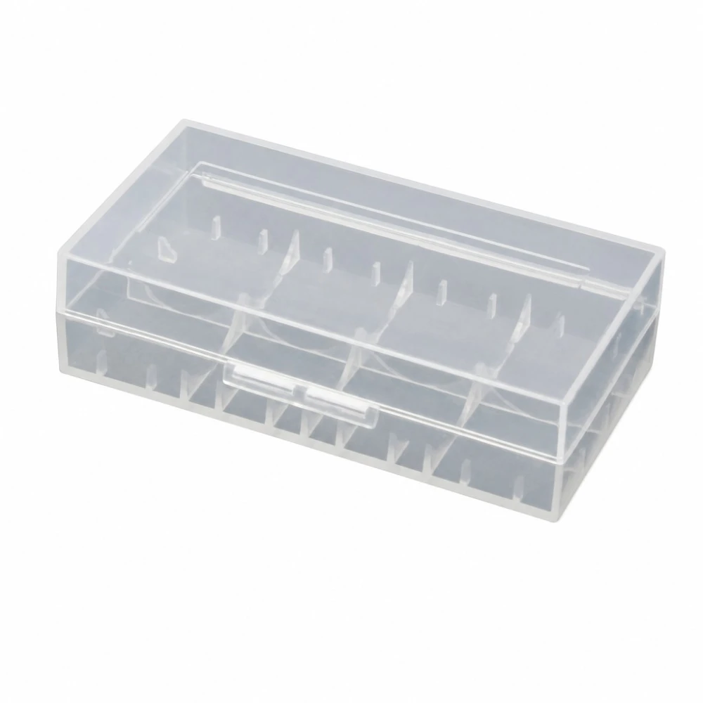 Caixa Suport Portapiles 2× 20700 21700 Plàstic Transparent Emmagatzematge