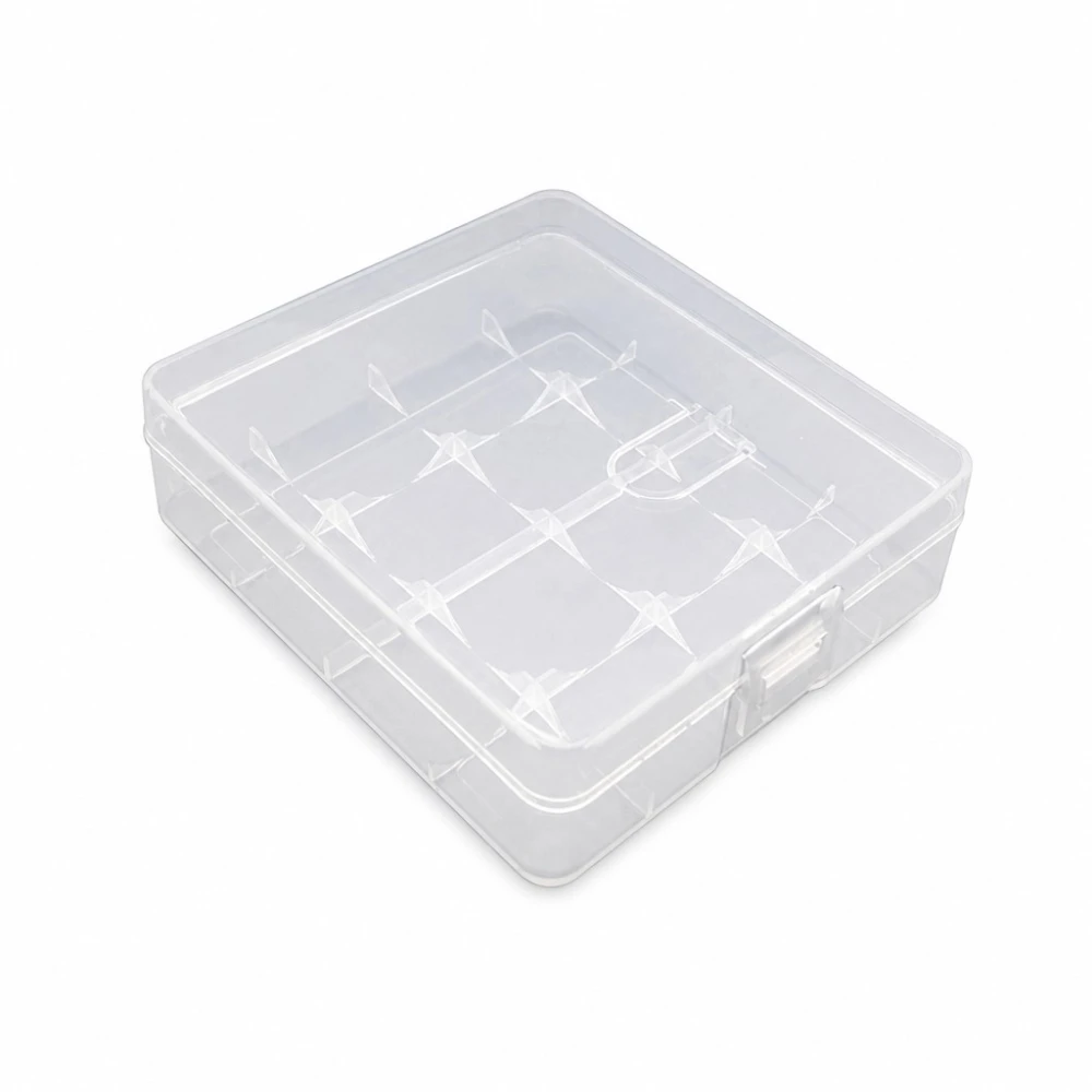 Caixa Suport Portapiles 4× 18650 Plàstic Transparent Emmagatzematge Protecció