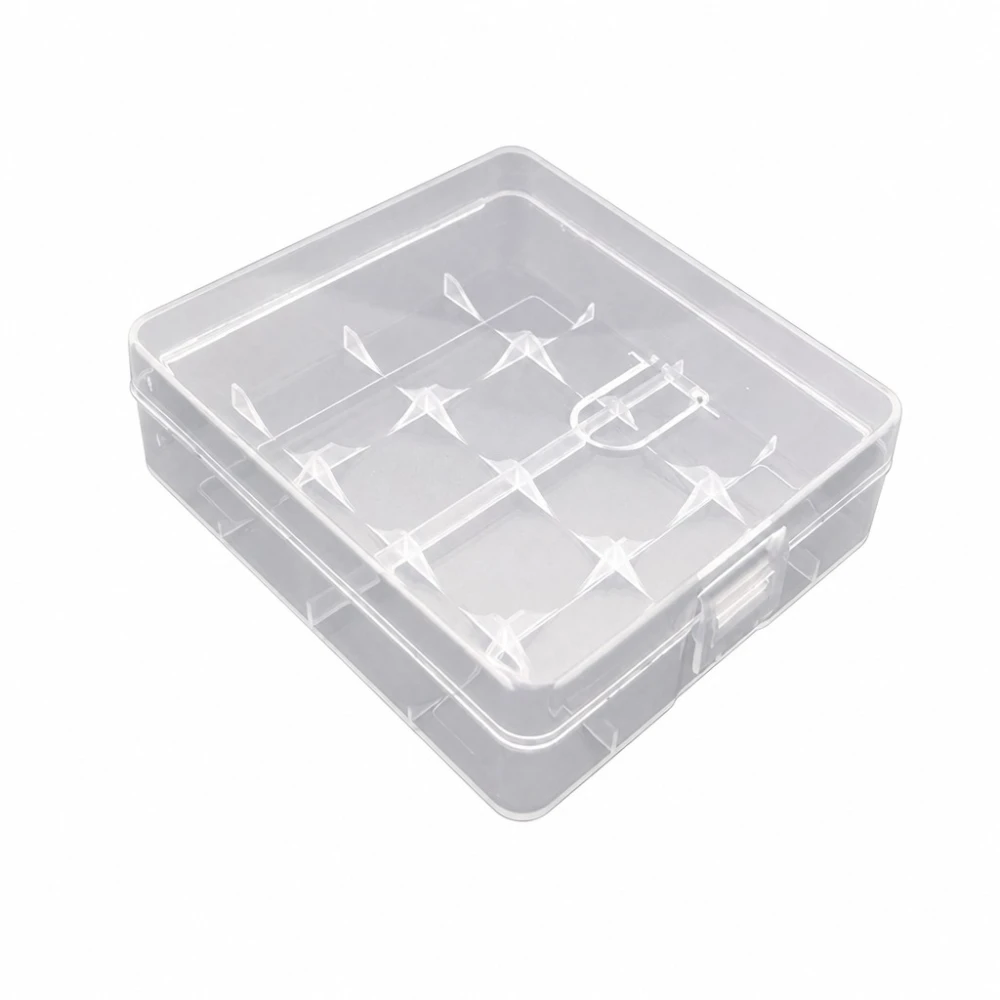 Caixa Suport Portapiles 4× 18650 Plàstic Transparent Emmagatzematge Protecció
