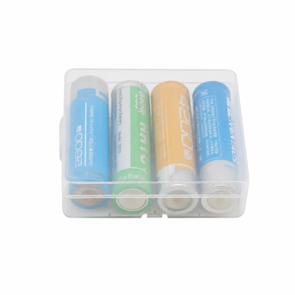 Caixa Suport Portapiles 4× 18650 Plàstic Transparent Emmagatzematge Protecció